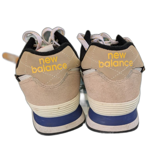 New Balance 574 Men's Khaki and Brown Sneakers - Picture 4 of 7